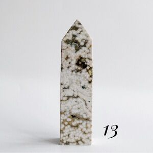 8th vein Ocean Jasper tower, orbicular ocean jasper, Crystal decor